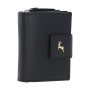 Чёрный женский кошелёк на кнопке Ashwood X30 (Black)