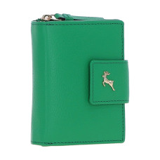Женский кожаный портмоне зелёного цвета Ashwood X30 (Green)