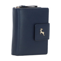 Тёмно-синий женский кошелёк из фактурной кожи Ashwood X30 (Navy)
