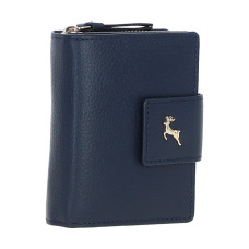 Тёмно-синий женский кошелёк из фактурной кожи Ashwood X30 (Navy)
