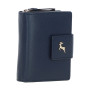 Тёмно-синий женский кошелёк из фактурной кожи Ashwood X30 (Navy)