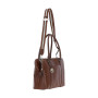Рыжая женская сумка для ноутбука из телячьей кожи Ashwood X39 (Tan)