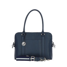 Женская кожаная сумка-портфель для ноутбука до 14,3 дюймов Ashwood X39 (Navy)
