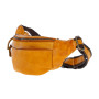 Жёлтая кожаная сумка-бананка Ashwood D102 (Yellow)