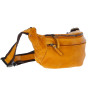 Жёлтая кожаная сумка-бананка Ashwood D102 (Yellow)