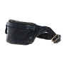 Стильная сумка на пояс из натуральной кожи Ashwood D102 (Black)