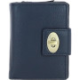 Женский кожаный кошелек Ashwood Y60 Navy (Темно-синий)