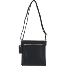 Кожаная сумка через плечо Ashwood K45 Black (Черный)