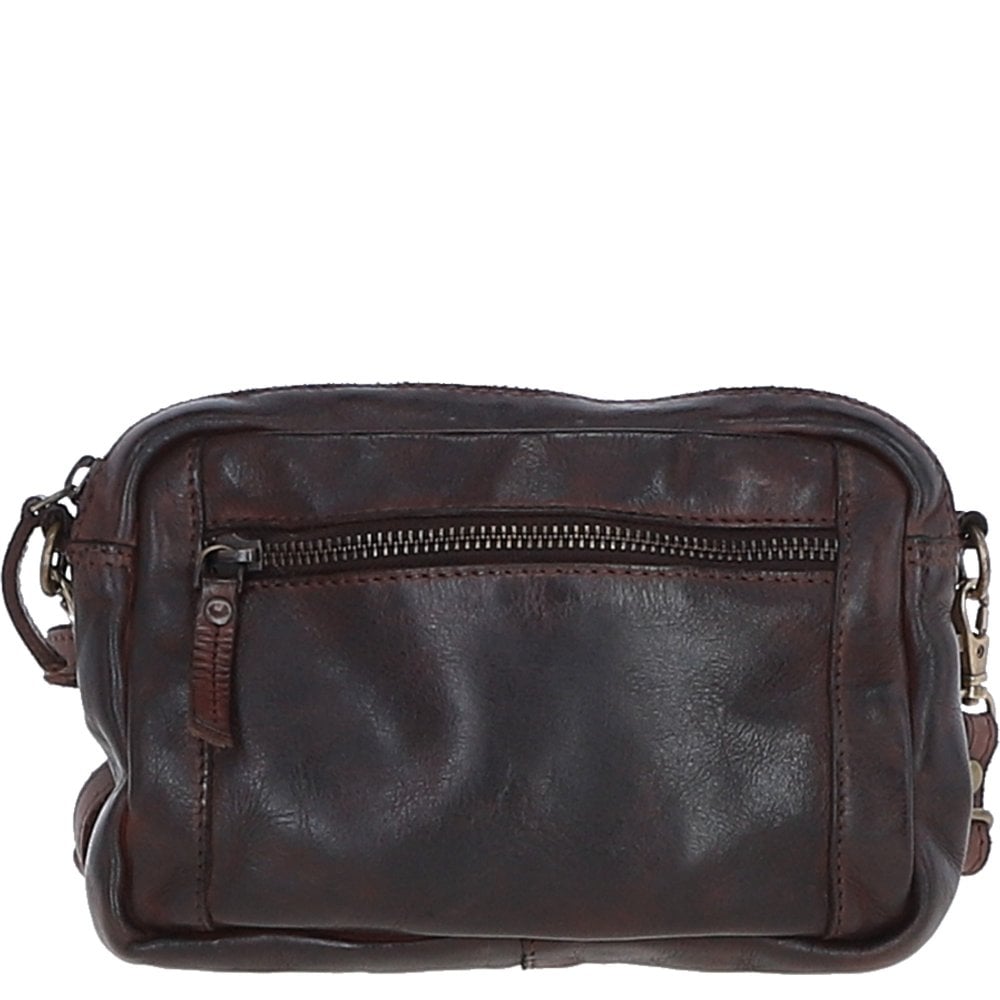 Женская кожаная сумка кроссбоди Ashwood Leather D98 BRANDY, коньячная