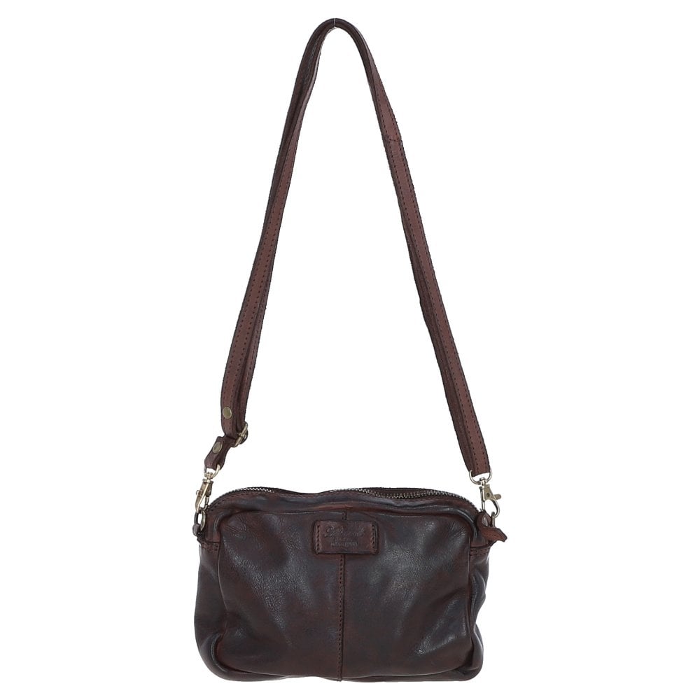 Женская кожаная сумка кроссбоди Ashwood Leather D98 BRANDY, коньячная