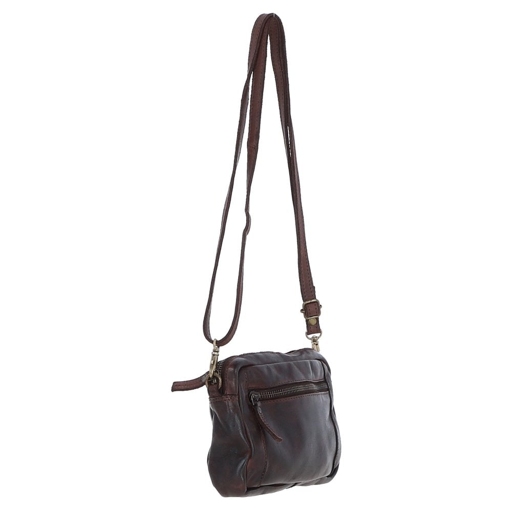Женская кожаная сумка кроссбоди Ashwood Leather D98 BRANDY, коньячная