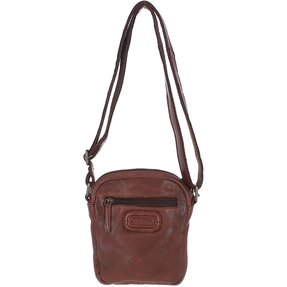 Маленькая кожаная сумка через плечо Ashwood Leather FIN BRANDY