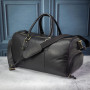 Мужская кожаная дорожная сумка Ashwood K48 BLK