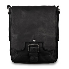 Чоловіча шкіряна сумка через плече Ashwood 8341 Black