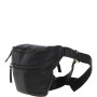 Стильна чоловіча шкіряна сумка на пояс Ashwood M54 Black
