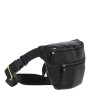 Стильна чоловіча шкіряна сумка на пояс Ashwood M54 Black