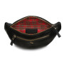 Чорна сумка на пояс із гладкої телячої шкіри Ashwood V32 Black