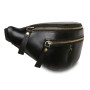 Чорна сумка на пояс із гладкої телячої шкіри Ashwood V32 Black