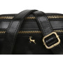 Чорна сумка на пояс із гладкої телячої шкіри Ashwood V32 Black