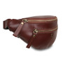 Коричнева шкіряна сумка бананка Ashwood V32 Chestnut