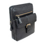 Чорна чоловіча шкіряна сумка через плече Ashwood G33 Black