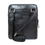 Чорна чоловіча шкіряна сумка через плече Ashwood G33 Black