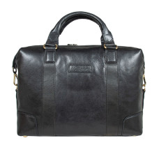 Чорна ділова сумка для документів та ноутбука Ashwood G34 Black