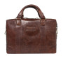 Коричнева чоловіча шкіряна сумка для ноутбука 15,4" Ashwood G34 BRANDY