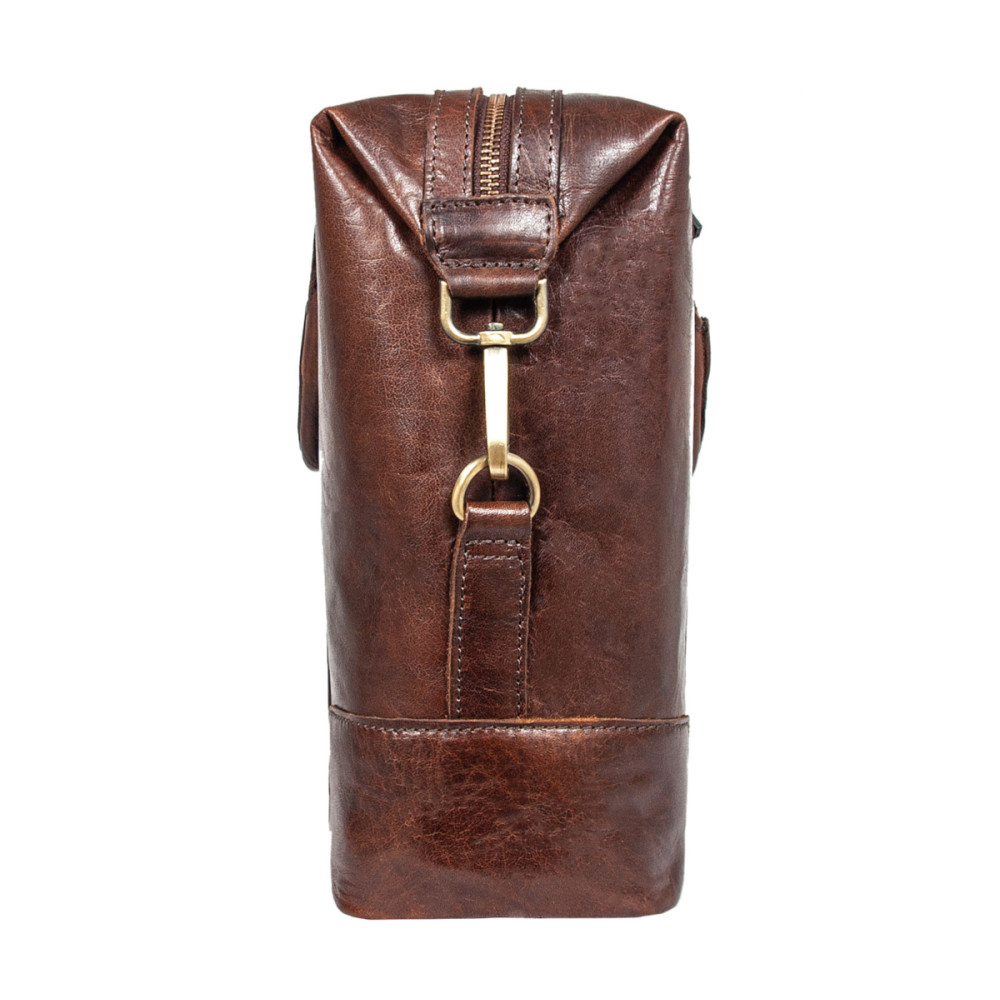 Коричнева чоловіча шкіряна сумка для ноутбука 15,4" Ashwood G34 BRANDY