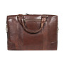 Коричнева чоловіча шкіряна сумка для ноутбука 15,4" Ashwood G34 BRANDY