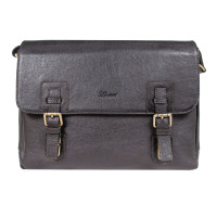 Темно-коричнева сумка месенджер А-4 Ashwood Jasper Dark Brown