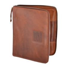 Світло-коричнева папка формату А5 з натуральної шкіри Ashwood 1660 Chestnut
