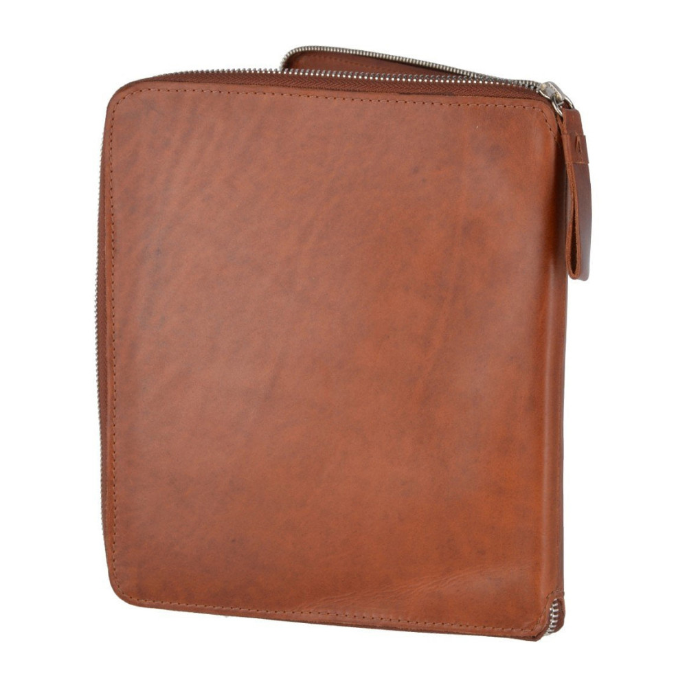 Світло-коричнева папка формату А5 з натуральної шкіри Ashwood 1660 Chestnut