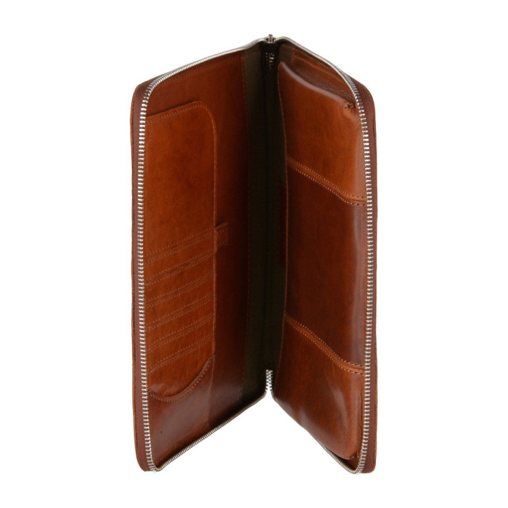 Світло-коричнева папка формату А5 з натуральної шкіри Ashwood 1660 Chestnut