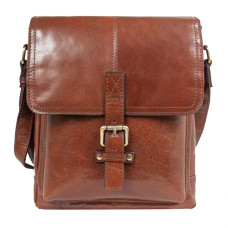 Світло-коричнева шкіряна сумка месенджер Ashwood Benjamin Chestnut Brown