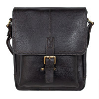 Темно-коричнева сумка через плече А4 Ashwood Leather Benjamin Dark Brown