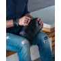 Чорний шкіряний несесер Ashwood Leather M59 Black