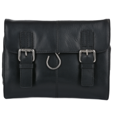 Чорний шкіряний несесер унісекс Ashwood Leather Phil Black