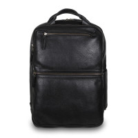 Чорний чоловічий рюкзак зі свинячої шкіри Ashwood Leather Jordan Black
