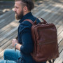 Коричневий чоловічий рюкзак зі свинячої шкіри Ashwood Leather Jordan Chestnut
