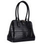 Чорна жіноча сумка зі шкіри під рептилію Ashwood C53 Black