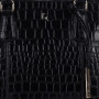 Чорна жіноча сумка зі шкіри крокодила Ashwood C54 Black