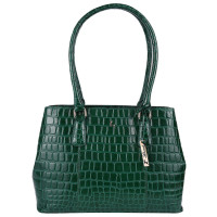 Зелена шкіряна сумка формату А4 Ashwood C54 Green