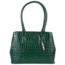 Зелена шкіряна сумка формату А4 Ashwood C54 Green