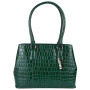 Зелена шкіряна сумка формату А4 Ashwood C54 Green