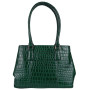 Зелена шкіряна сумка формату А4 Ashwood C54 Green