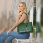 Зелена шкіряна сумка формату А4 Ashwood C54 Green