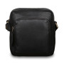 Маленька чоловіча шкіряна сумка через плече Ashwood Leather M55 Black