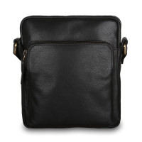 Чорна шкіряна сумка через плече Ashwood M56 Black