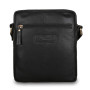 Чорна шкіряна сумка через плече Ashwood M56 Black